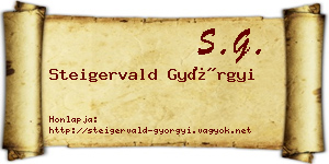 Steigervald Györgyi névjegykártya