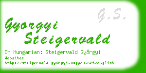 gyorgyi steigervald business card