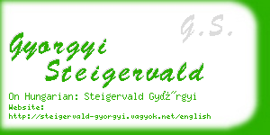 gyorgyi steigervald business card